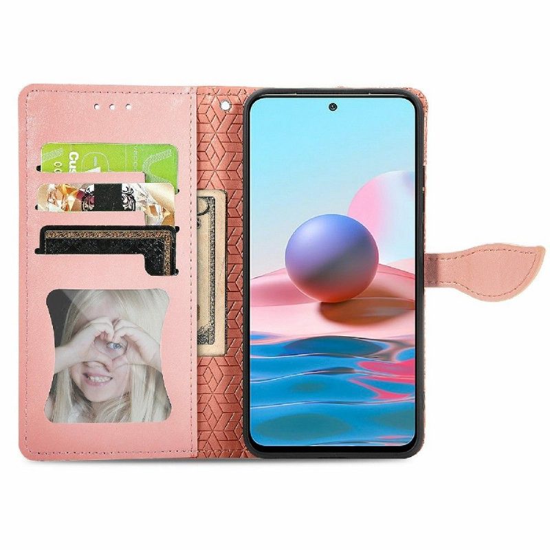 Nahkakotelo Xiaomi Redmi Note 10 5G / Poco M3 Pro Mandala Leaf