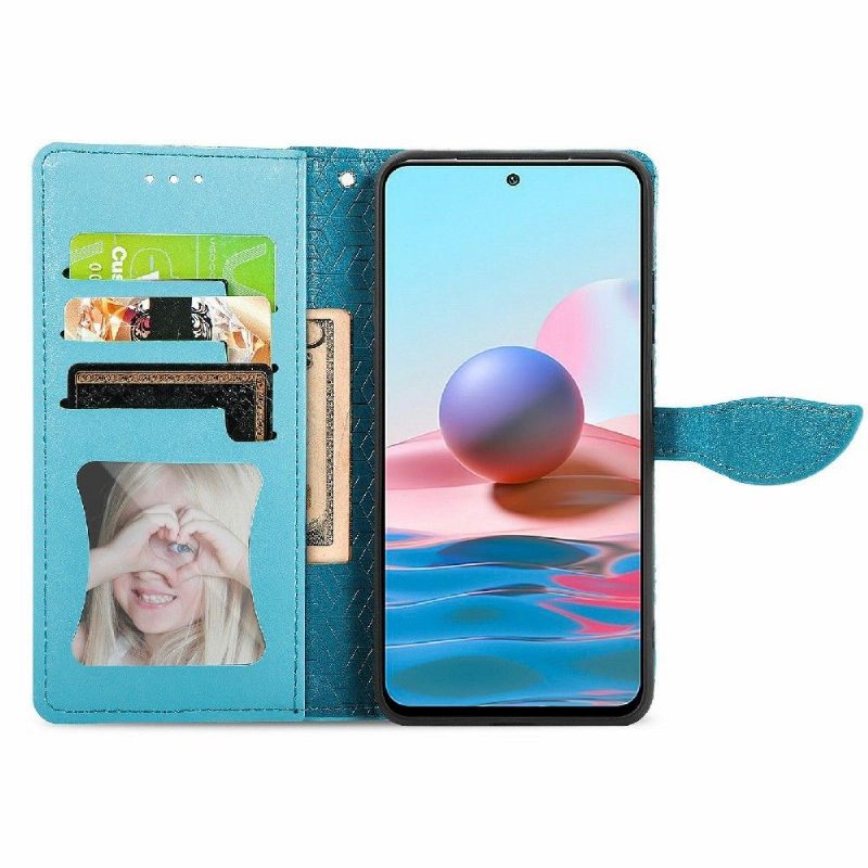 Nahkakotelo Xiaomi Redmi Note 10 5G / Poco M3 Pro Mandala Leaf