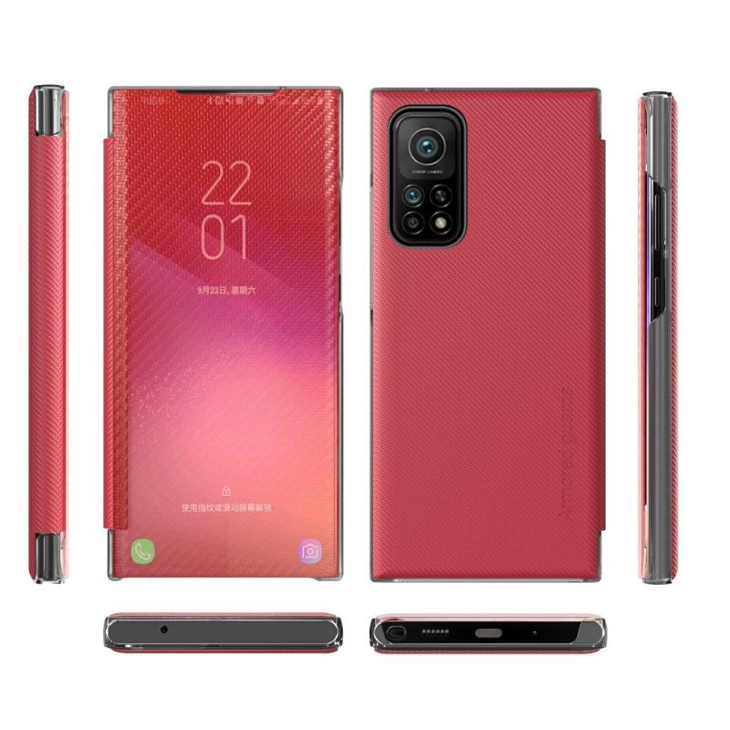 Puhelinkuoret Xiaomi Redmi Note 10 5G / Poco M3 Pro Kotelot Flip Hiilikuitu