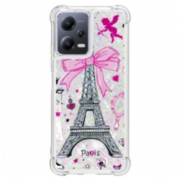 Kuori Poco X5 5G Eiffel-tornin Paljetteja