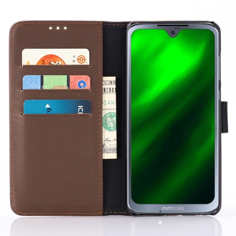 Kuoret Motorola Moto G7 Faux Leather Retro