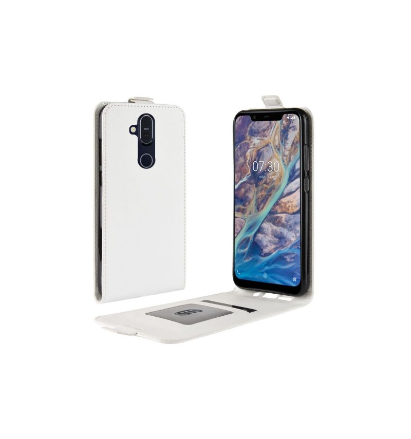 Kotelot Nokia 8.1 Keinonahka Pystysuora