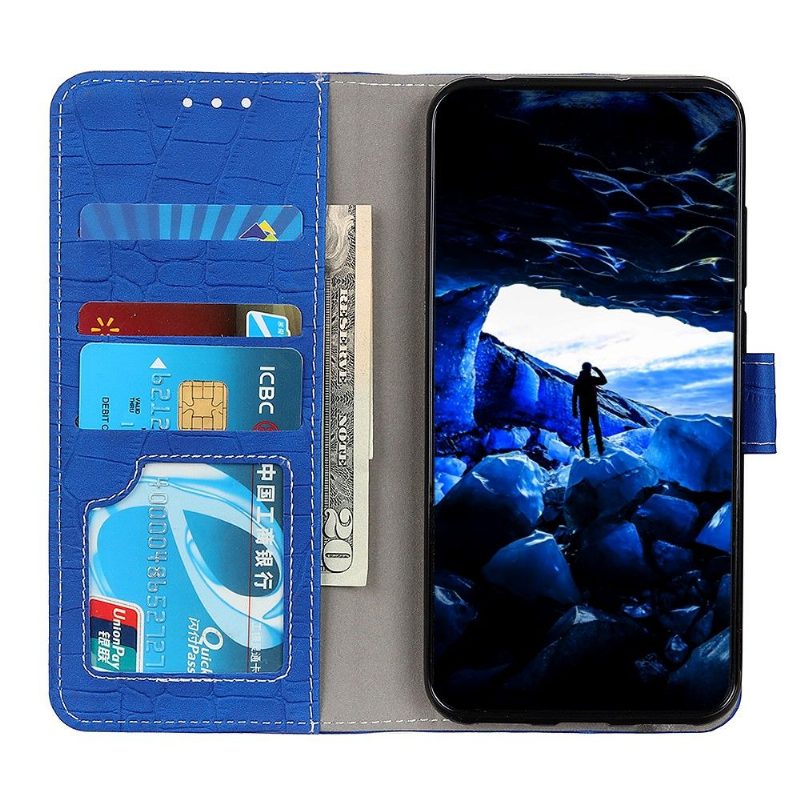 Flip Case OnePlus Nord 2 5G Hemming Keinonahka Croc Look