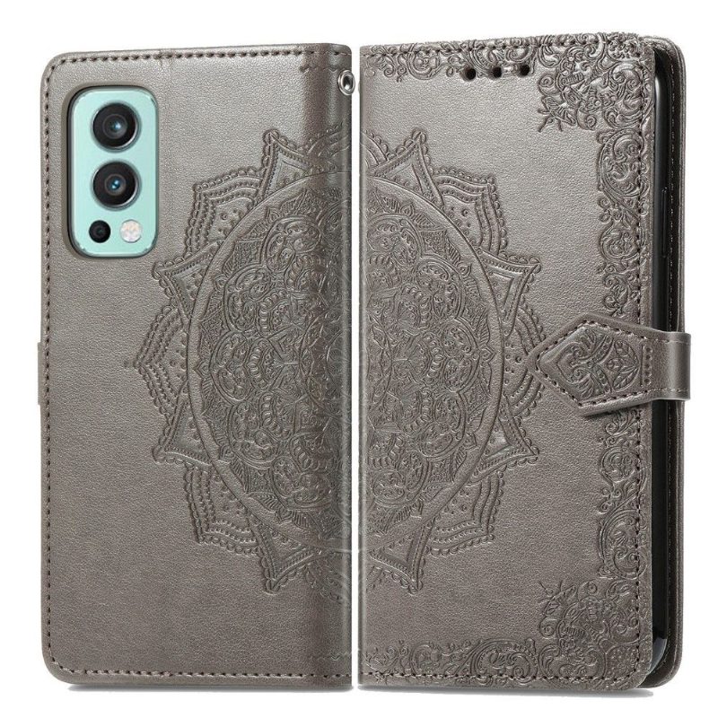 Kotelot OnePlus Nord 2 5G Mandala Relief Faux Leather