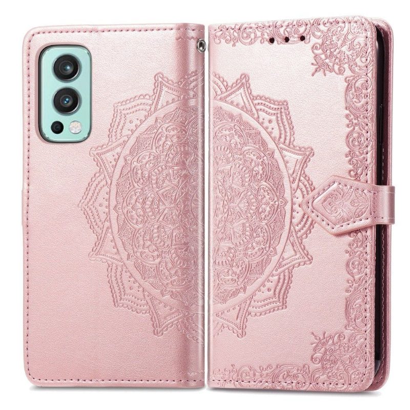 Kotelot OnePlus Nord 2 5G Mandala Relief Faux Leather