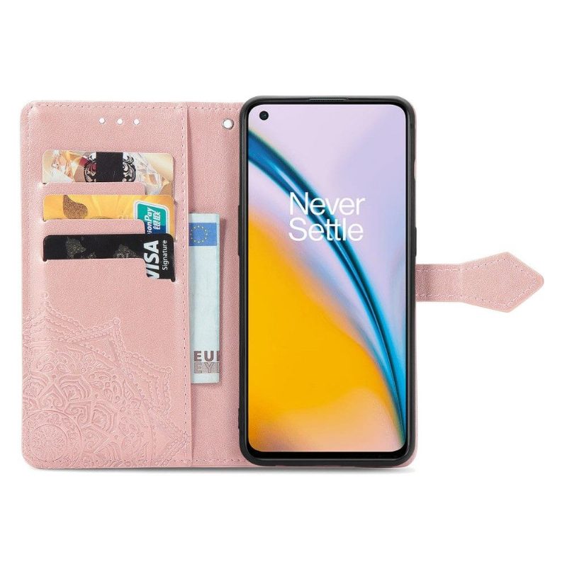 Kotelot OnePlus Nord 2 5G Mandala Relief Faux Leather