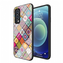 Kuori OnePlus Nord 2 5G Kaleidoscope Mandala Jalustalla