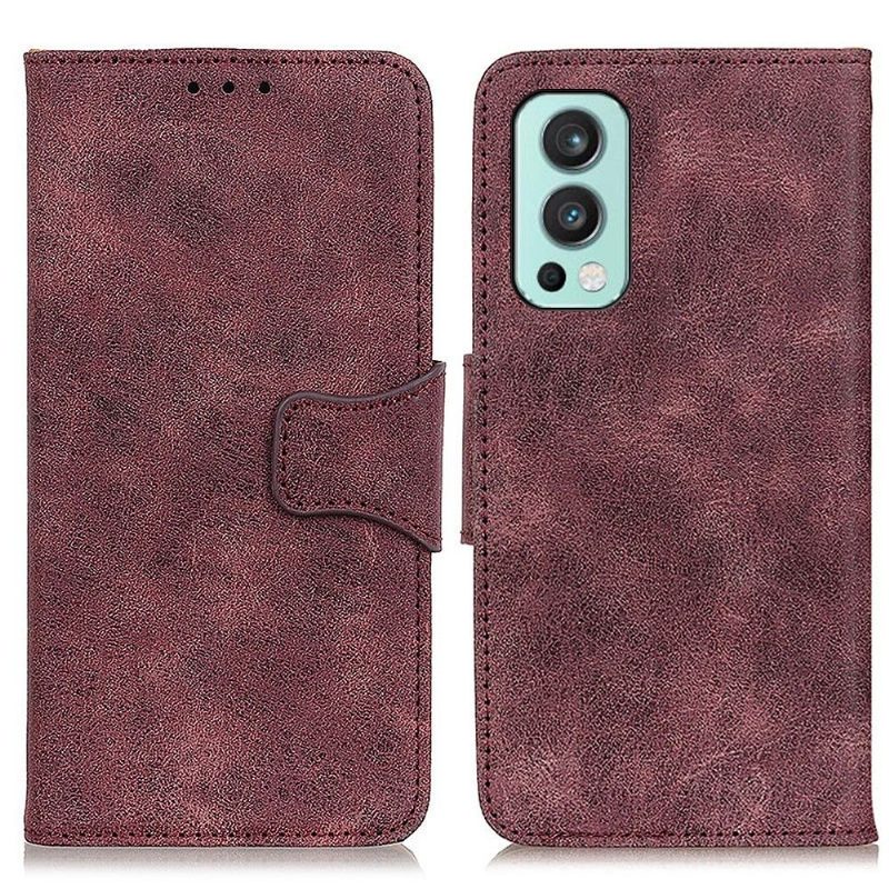 Nahkakuori OnePlus Nord 2 5G Murtumaton Puhelinkuoret Edouard Faux Leather Vintage