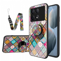 Kuori Poco X6 Pro 5g Patchwork-tuki Ja -hihna