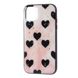 Case iPhone 11 Pro Black Hearts