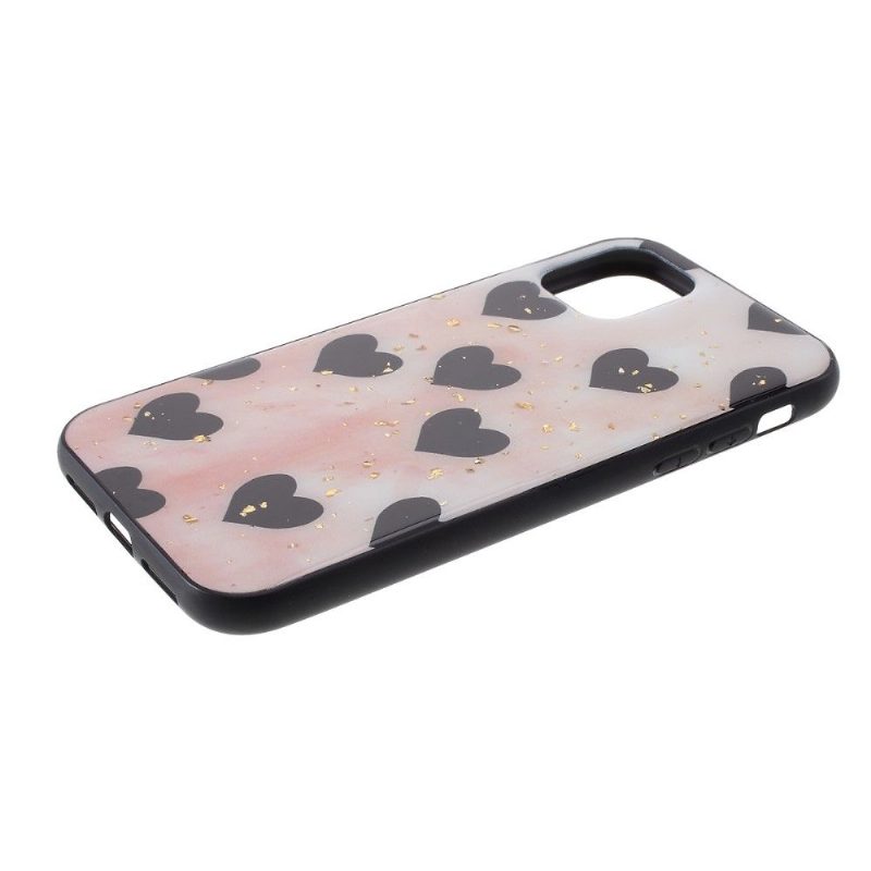 Case iPhone 11 Pro Black Hearts