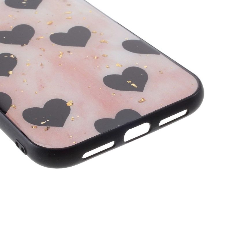 Case iPhone 11 Pro Black Hearts