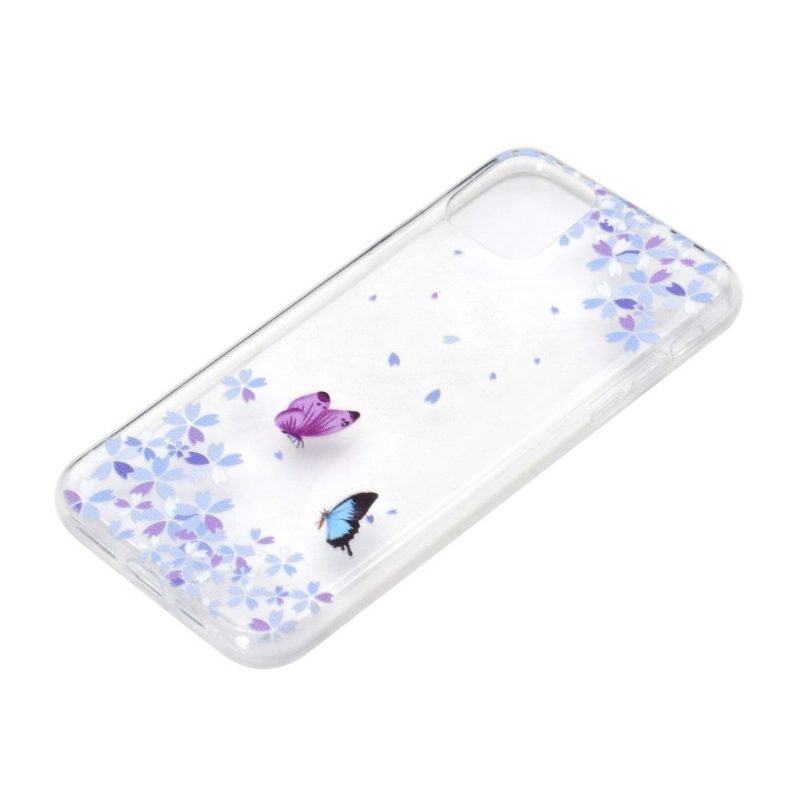 Case iPhone 11 Pro Murtumaton Puhelinkuoret Butterflies Florets