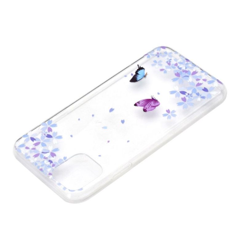 Case iPhone 11 Pro Murtumaton Puhelinkuoret Butterflies Florets