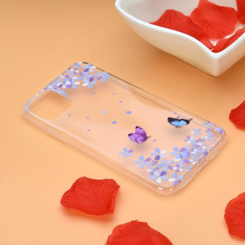 Case iPhone 11 Pro Murtumaton Puhelinkuoret Butterflies Florets