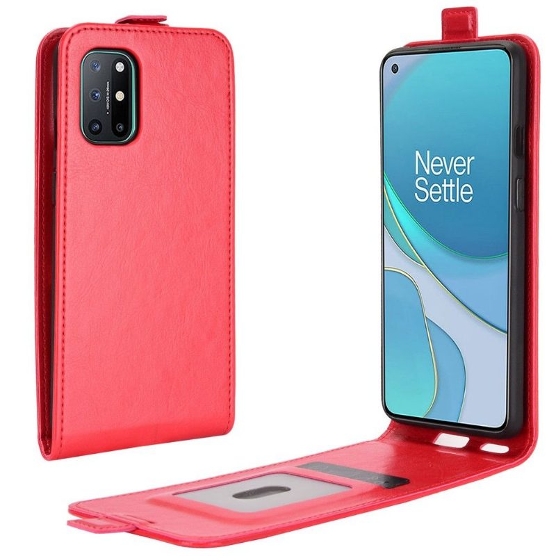 Nahkakotelo OnePlus 8T Murtumaton Puhelinkuoret Kotelot Flip Keinonahka Pystysuora