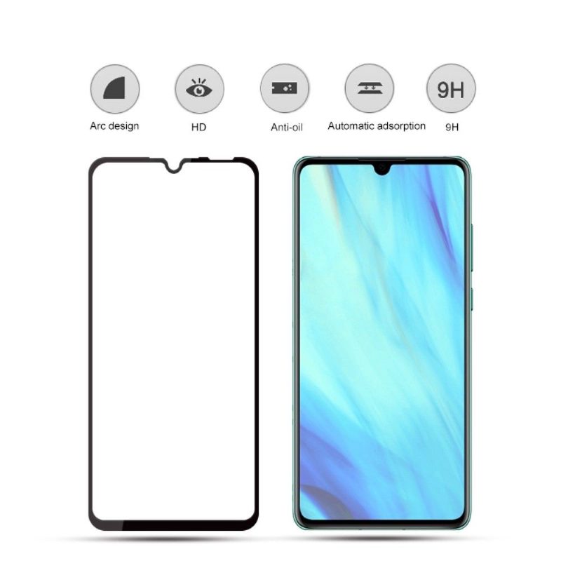 Huawei P30 - Täysikokoinen Karkaistu Lasi Näytönsuoja - Musta