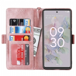 Flip Case Google Pixel 6a Hemming Lompakkokuori Suojaketju Kuori Kotelot Flip Flip