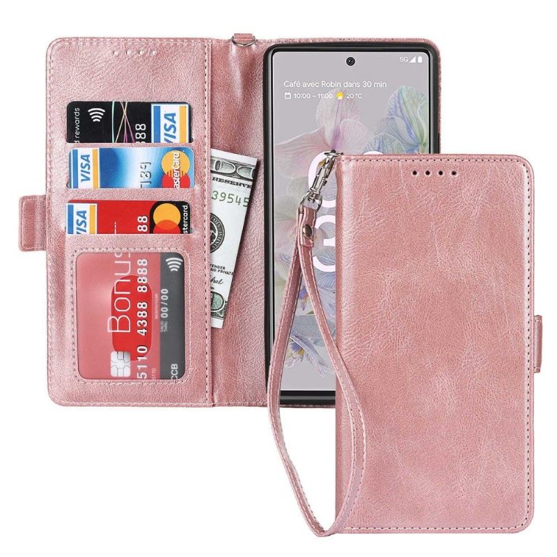 Flip Case Google Pixel 6a Hemming Lompakkokuori Suojaketju Kuori Kotelot Flip Flip