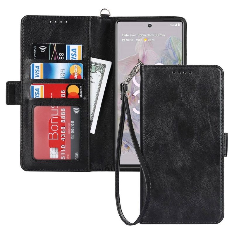 Flip Case Google Pixel 6a Hemming Lompakkokuori Suojaketju Kuori Kotelot Flip Flip