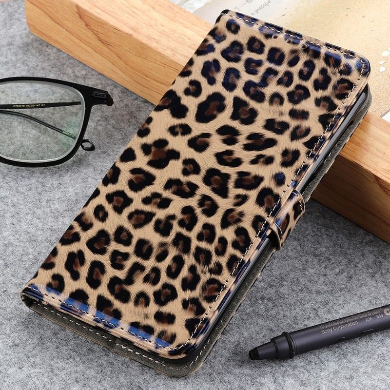 Kotelot Google Pixel 6a Suojakuori Faux Leather Leopard Style