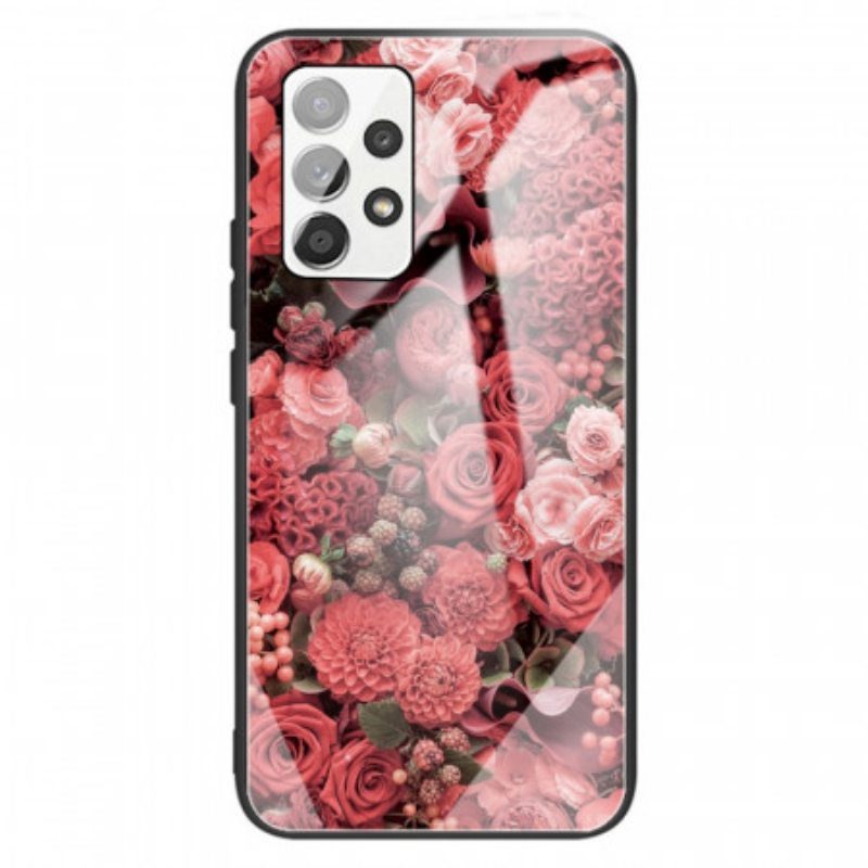 Case Samsung Galaxy A13 Rose Flowers Karkaistu Lasi