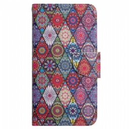 Kotelot Samsung Galaxy A13 Patchwork Kaulanauhalla