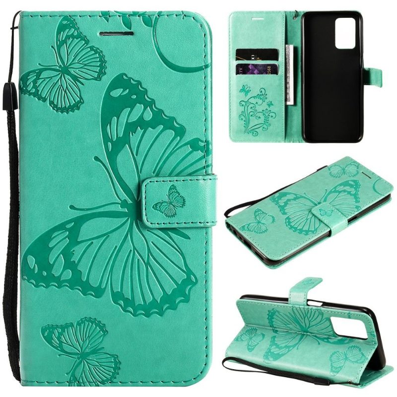 Kotelot Realme 8 5G Suojakuori Butterflies -toimintotuki