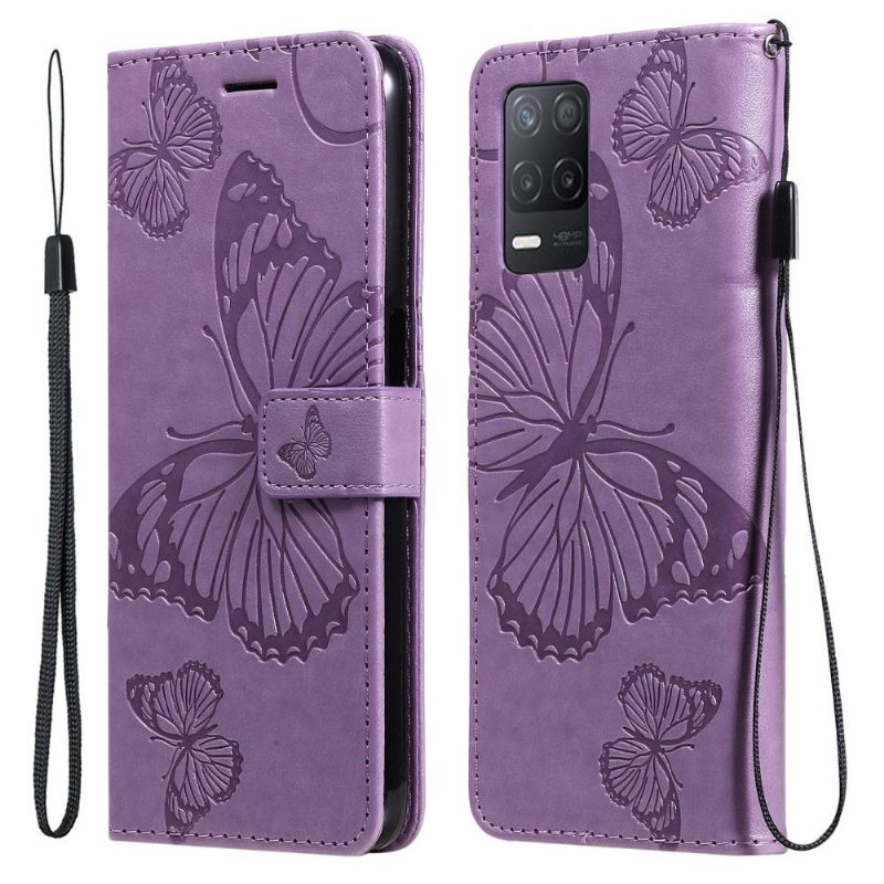 Kotelot Realme 8 5G Suojakuori Butterflies -toimintotuki