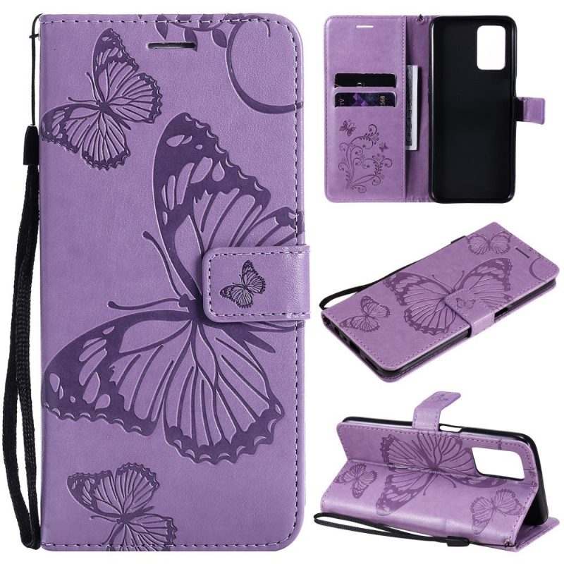 Kotelot Realme 8 5G Suojakuori Butterflies -toimintotuki