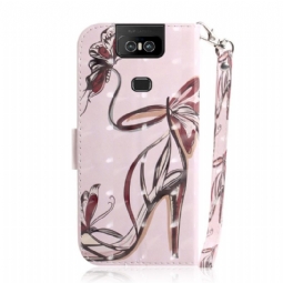 Nahkakotelo Asus Zenfone 6 Murtumaton Puhelinkuoret Pattern Heel