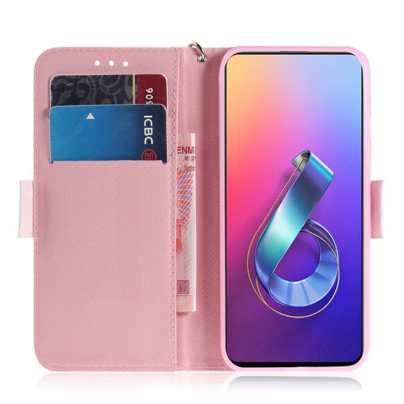 Nahkakotelo Asus Zenfone 6 Murtumaton Puhelinkuoret Pattern Heel