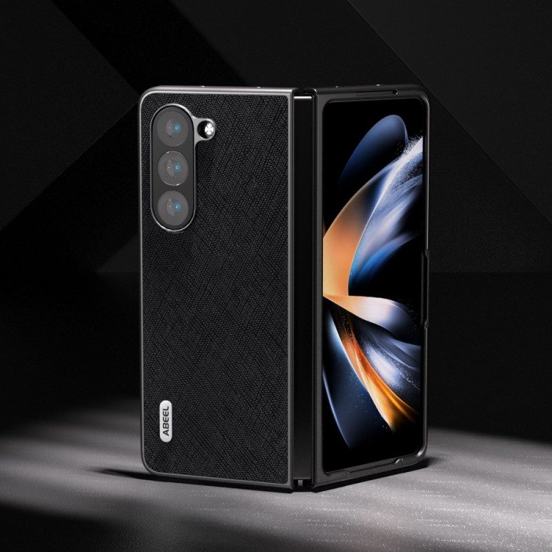 Kuori Samsung Galaxy Z Fold 5 Aitoa Abeel-kudottua Nahkaa Suojakuori