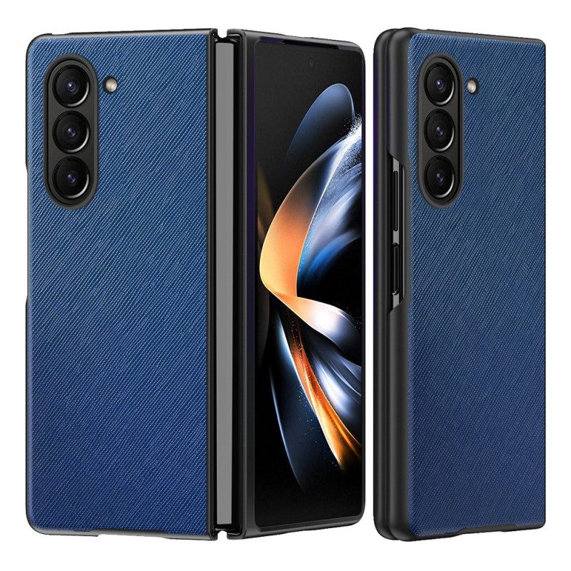 Kuori Samsung Galaxy Z Fold 5 Kudottu Vaikutus Nahkatyyli