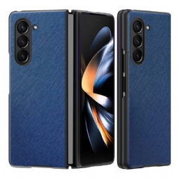 Kuori Samsung Galaxy Z Fold 5 Kudottu Vaikutus Nahkatyyli