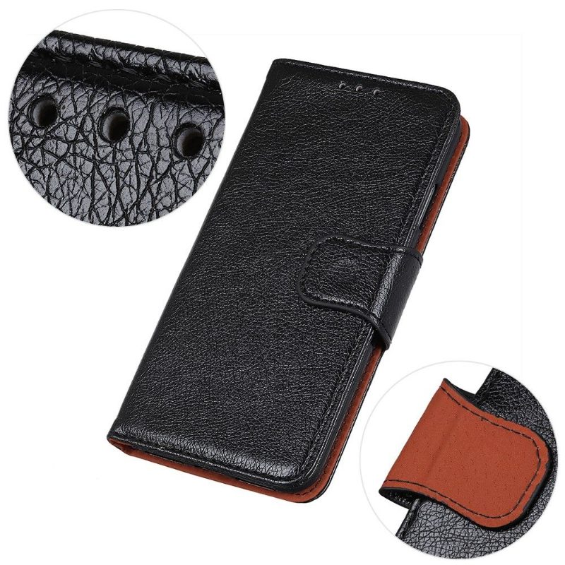 Flip Case Xiaomi Redmi Note 8 2021 Hemming Ikääntynyt Nahkatyyli