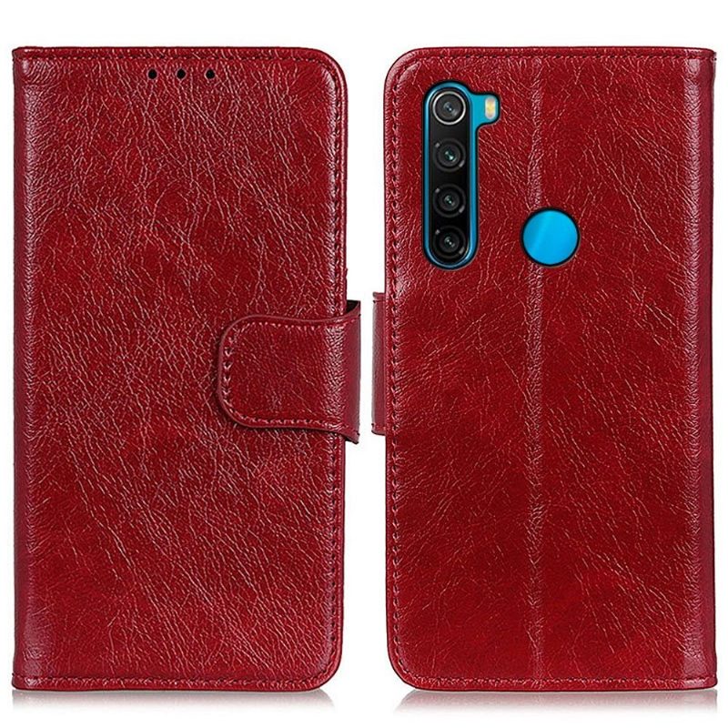 Flip Case Xiaomi Redmi Note 8 2021 Hemming Ikääntynyt Nahkatyyli