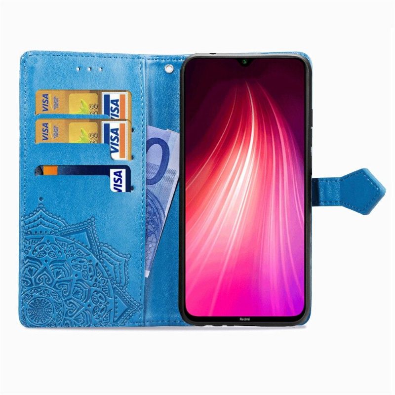 Kotelot Xiaomi Redmi Note 8 2021 Alkuperäinen Mandala Relief Faux Leather