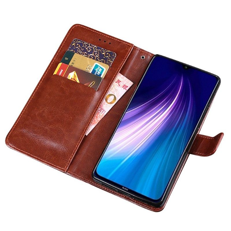 Nahkakotelo Xiaomi Redmi Note 8 2021 Kotelot Flip Idewei Folio -nahkaefekti