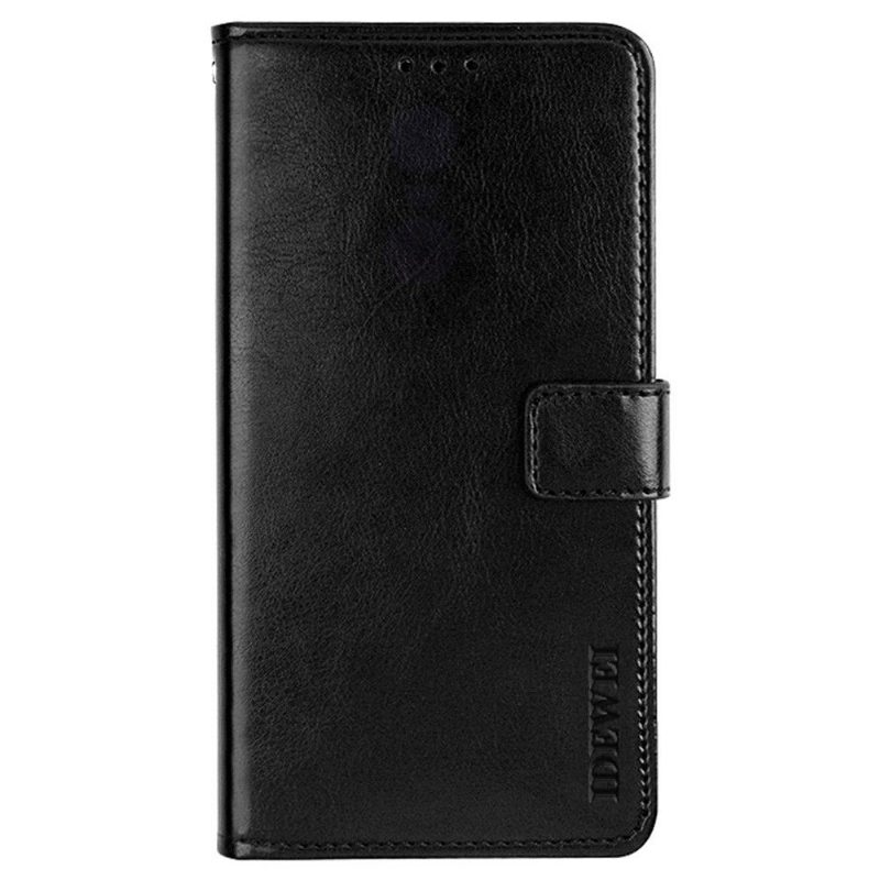 Nahkakotelo Xiaomi Redmi Note 8 2021 Kotelot Flip Idewei Folio -nahkaefekti