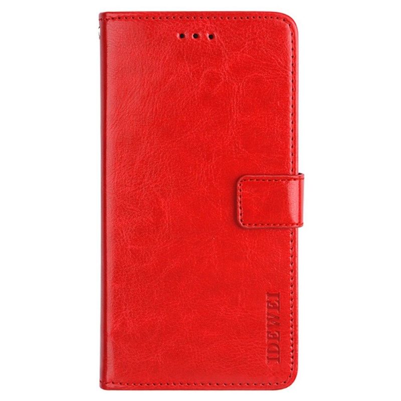 Nahkakotelo Xiaomi Redmi Note 8 2021 Kotelot Flip Idewei Folio -nahkaefekti