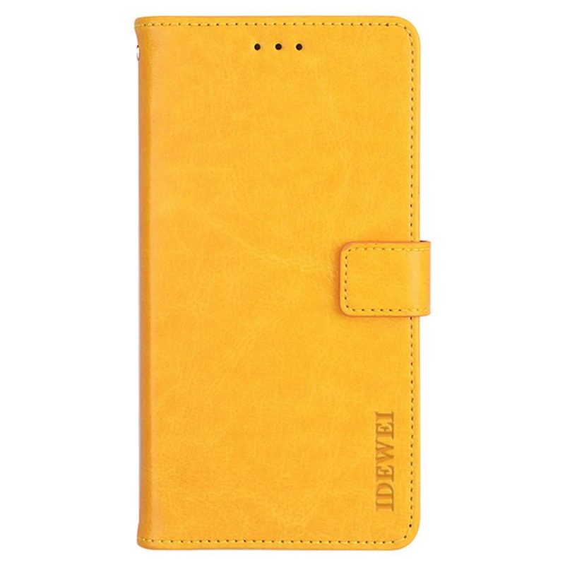 Nahkakotelo Xiaomi Redmi Note 8 2021 Kotelot Flip Idewei Folio -nahkaefekti