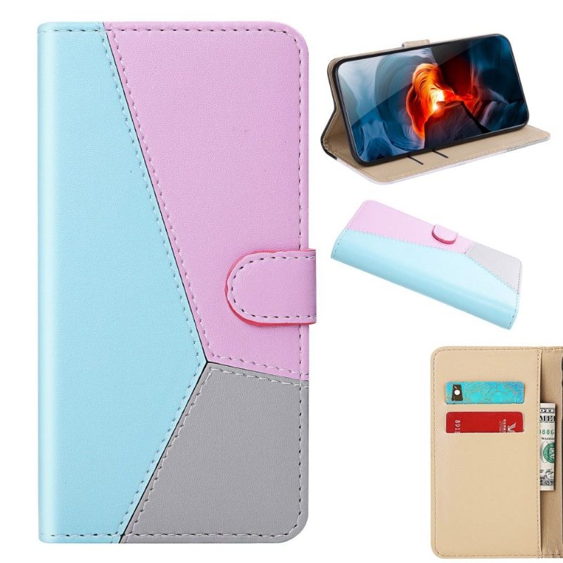 Nahkakotelo Xiaomi Redmi Note 8 2021 Tricolor Faux Leather