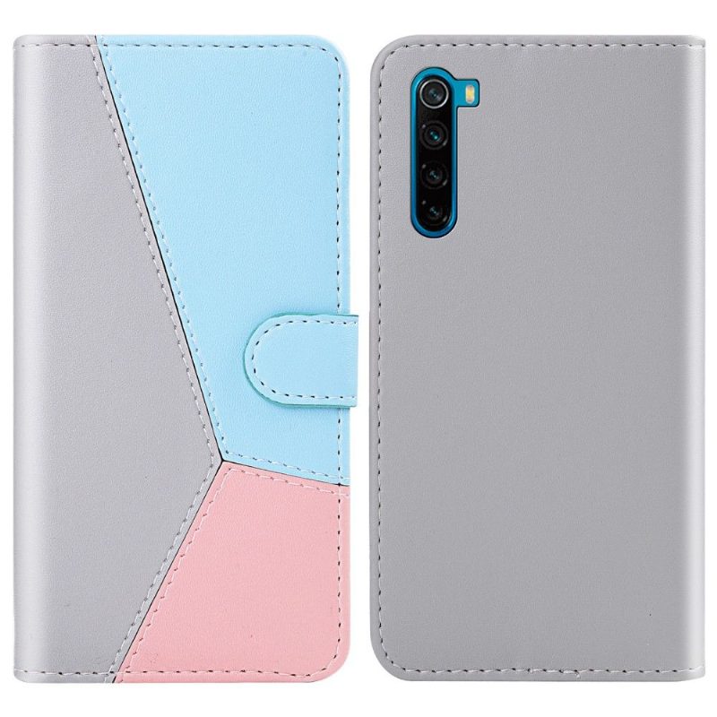 Nahkakotelo Xiaomi Redmi Note 8 2021 Tricolor Faux Leather