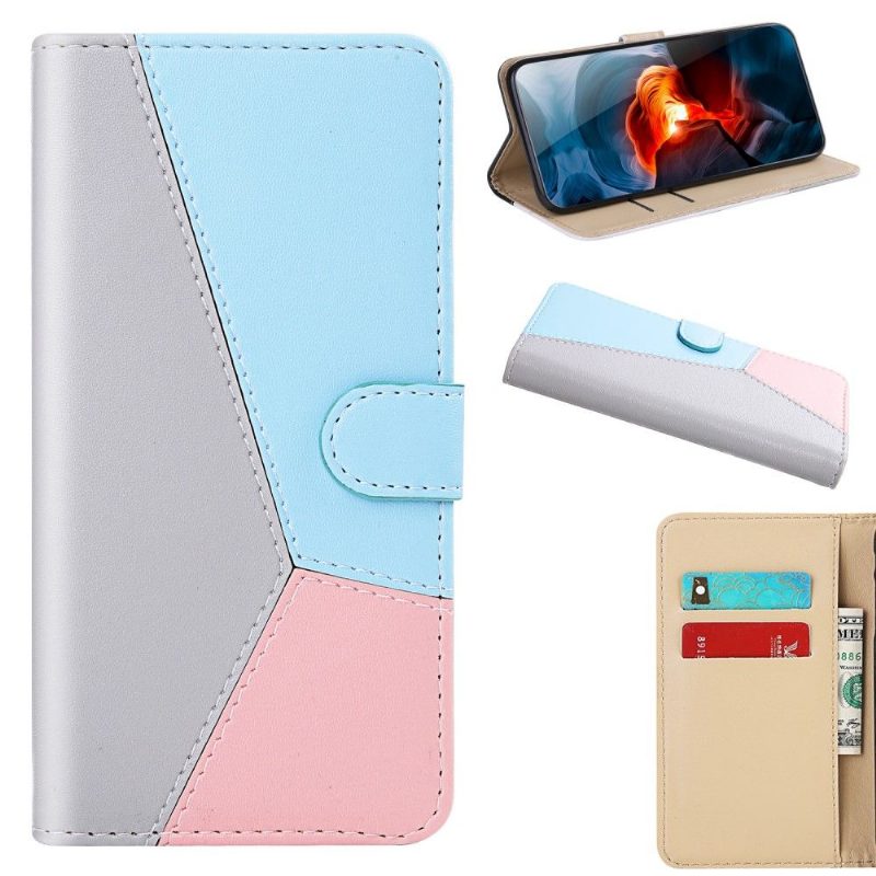 Nahkakotelo Xiaomi Redmi Note 8 2021 Tricolor Faux Leather