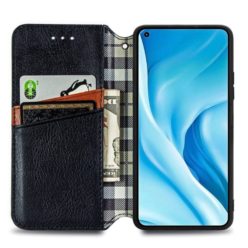 Flip Case Xiaomi Mi 11 Lite 5G NE / Mi 11 Lite / Mi 11 Lite 5G Hemming Kub Design -korttikotelo