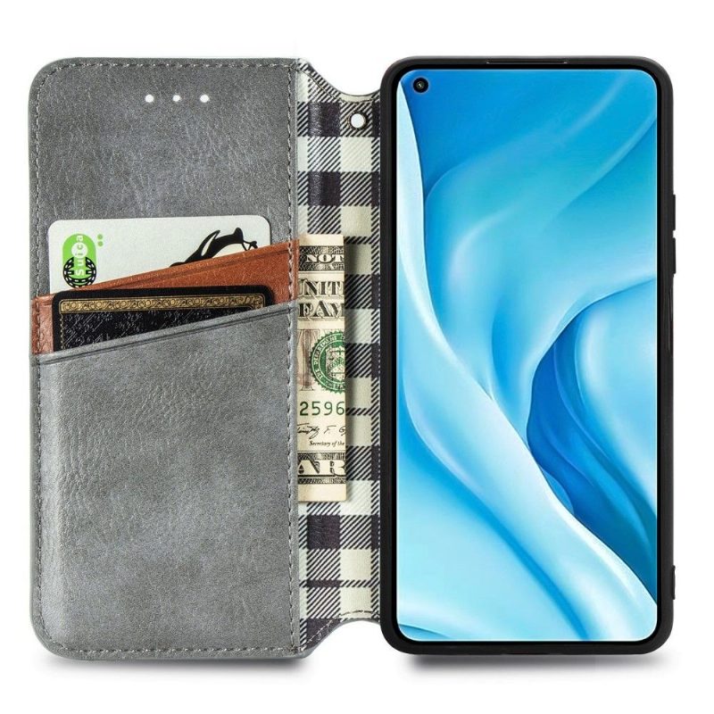 Flip Case Xiaomi Mi 11 Lite 5G NE / Mi 11 Lite / Mi 11 Lite 5G Hemming Kub Design -korttikotelo