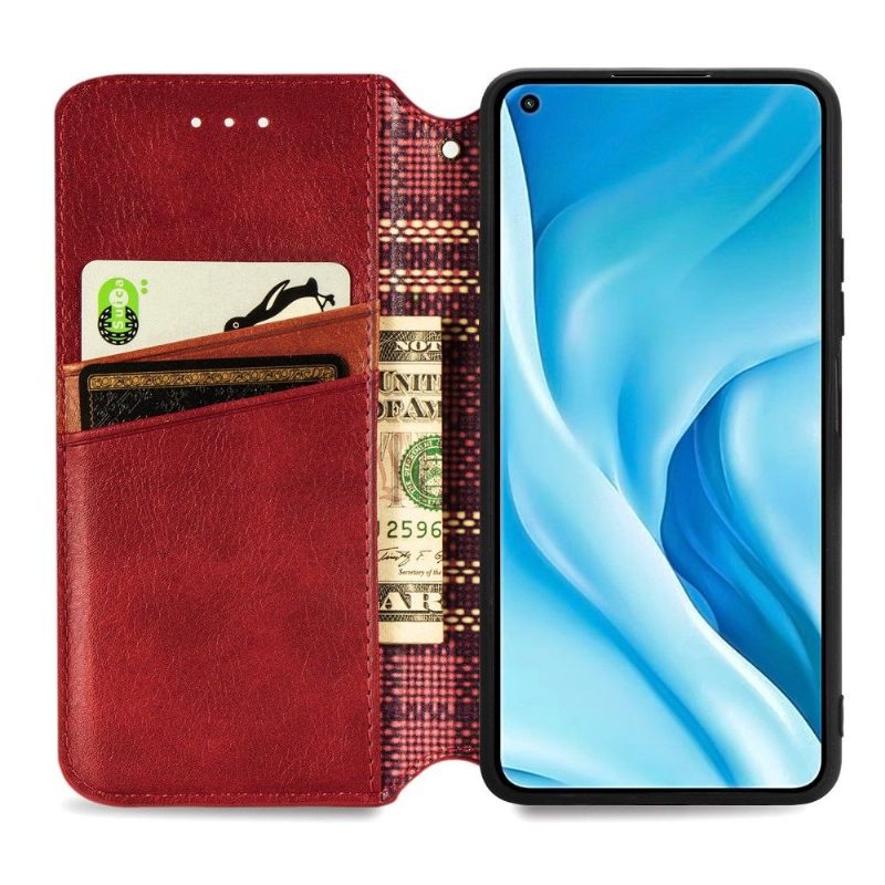 Flip Case Xiaomi Mi 11 Lite 5G NE / Mi 11 Lite / Mi 11 Lite 5G Hemming Kub Design -korttikotelo