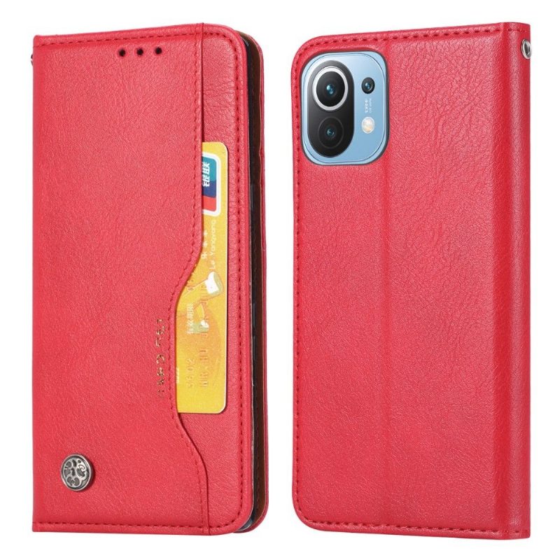 Flip Case Xiaomi Mi 11 Lite 5G NE / Mi 11 Lite / Mi 11 Lite 5G Hemming Stand Case Nahkaefekti