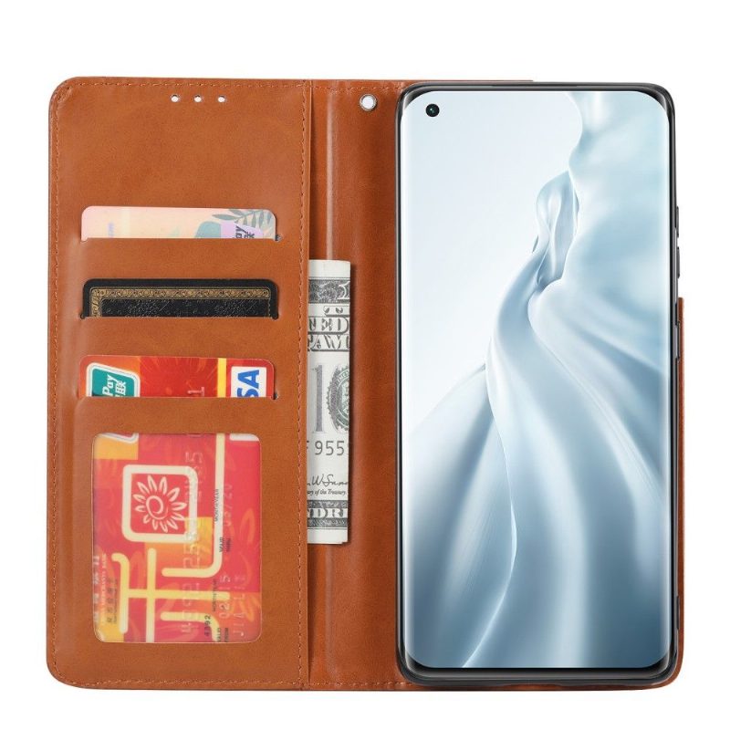 Flip Case Xiaomi Mi 11 Lite 5G NE / Mi 11 Lite / Mi 11 Lite 5G Hemming Stand Case Nahkaefekti